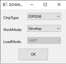 Окно инициализации программы Flash Download Tool