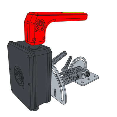 Фнешний вид привода ротатора Филин с кронштеном крепления